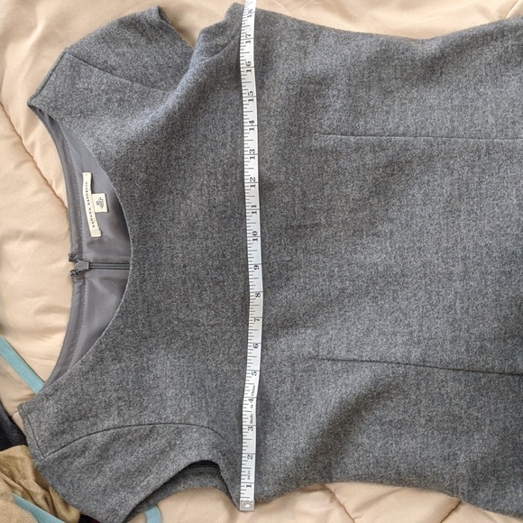 NEW Banana Republic Grey Wool Spandex Poly Lining Dress w Pockets! - Picture 5 of 10